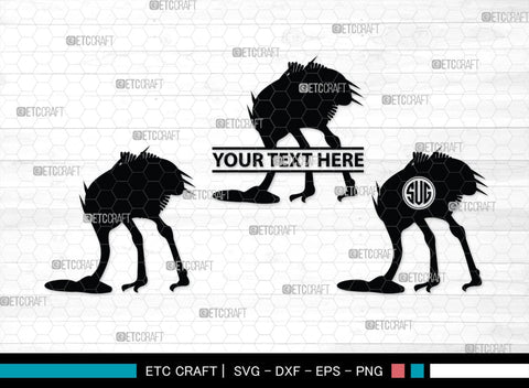 Ostrich Head in Sand Monogram, Ostrich Head in Sand Silhouette, Ostrich Head in Sand SVG, Ostrich Svg, Ostrich Bird Svg, Bird Svg, SB00297 SVG ETC Craft 