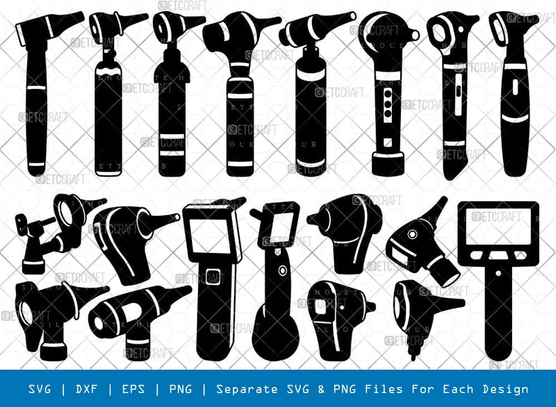 Otoscope Silhouette Svg Cricut Cut Files Png Bundle, SB01008 SVG ETC Craft 