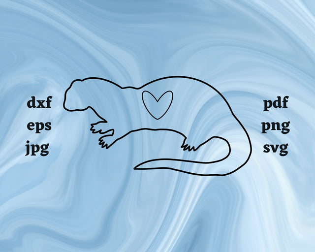 Otter Heart SVG Cut File SVG Northern Light SVG 