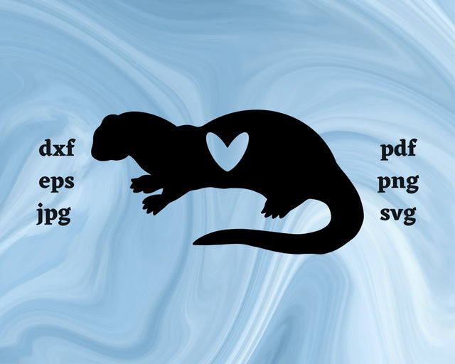 Otter Heart SVG Cut File SVG Northern Light SVG 