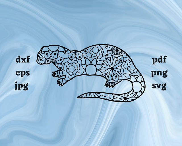 Otter Mandala SVG Cut File SVG Northern Light SVG 