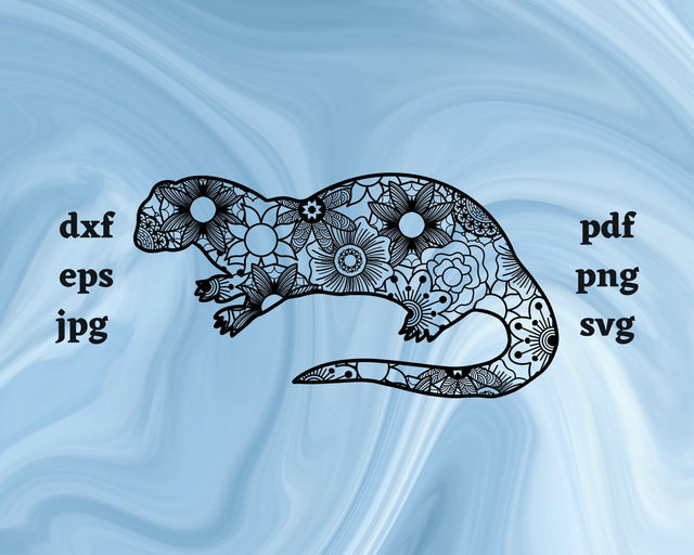 Otter Mandala SVG Cut File SVG Northern Light SVG 