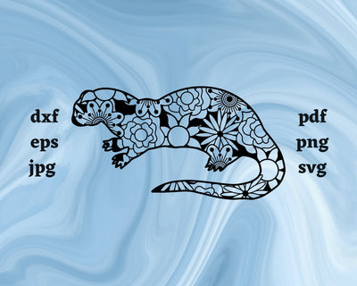 Otter Mandala SVG Cut File SVG Northern Light SVG 