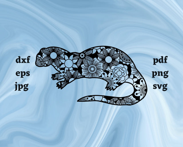 Otter Mandala SVG Cut File SVG Northern Light SVG 