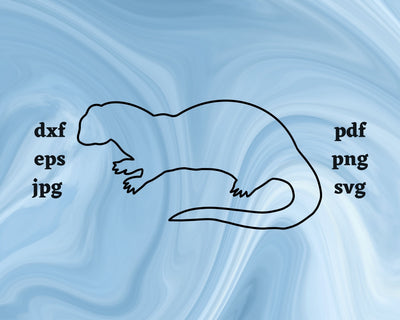 Otter Outline SVG Cut File SVG Northern Light SVG 