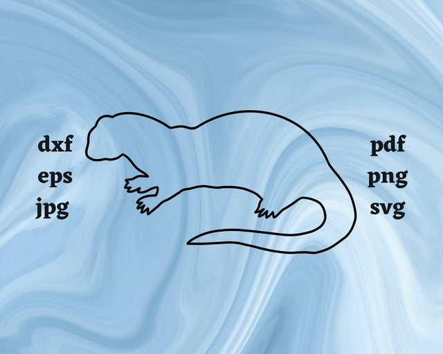 Otter Outline SVG Cut File SVG Northern Light SVG 