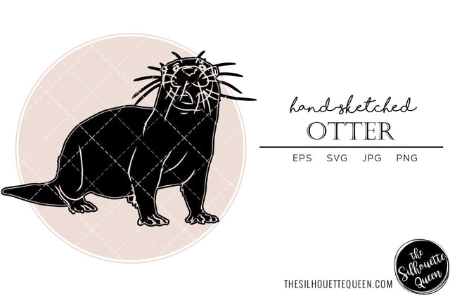 Otter Sketch Vector SVG Loveleen Kaur 
