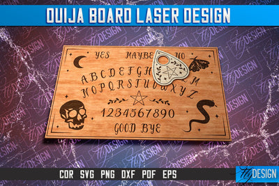 Ouija Board Laser Cut SVG Design | CNC Files SVG Fly Design 
