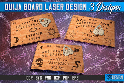 Ouija Board Laser Cut SVG Design | CNC Files SVG Fly Design 