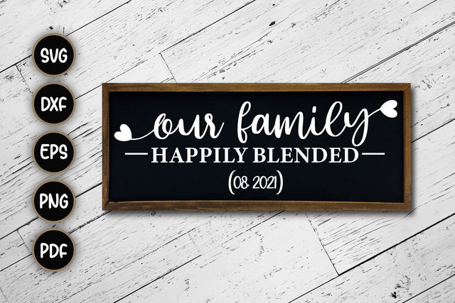 Our Family Happily Blended - SVG Cut File SVG CraftLabSVG 