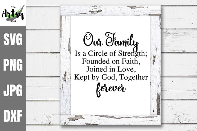 Our family is a circle of strength SVG The Artsy Spot 