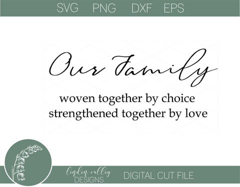 Our Family Svg|Adoption Svg|Blended Family Svg|Family Svg SVG Linden Valley Designs 