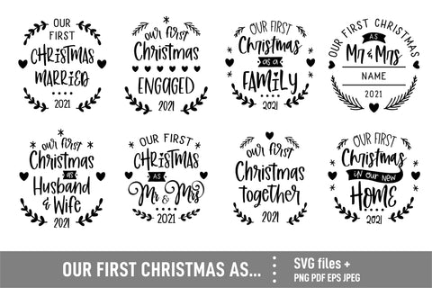 Our first christmas, 2021 christmas ornaments svg, babys first Christmas SVG Katharina 
