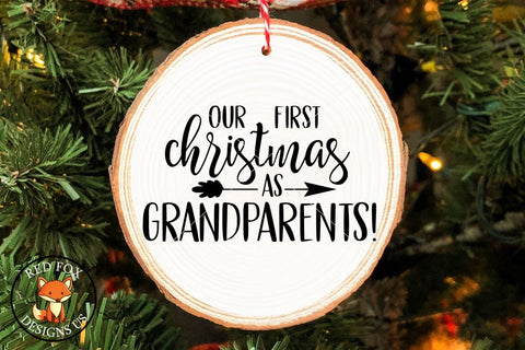 Our First Christmas As Grandparents svg, Christmas Cut file SVG RedFoxDesignsUS 