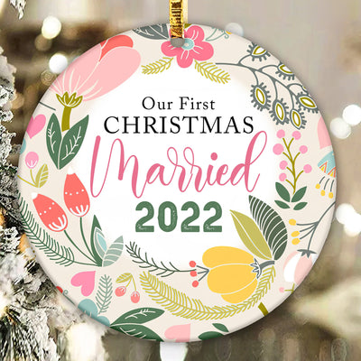 Our First Christmas Married Ornament Png, Round Christmas Ornament, PNG Instant Download, Xmas Ornament Sublimation Designs Downloads Sublimation CaldwellArt 