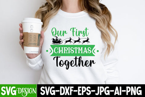 Our First Christmas SVG Cut File, Our First Christmas SVG Design ,Our First Christmas PNG, Christmas SVG Design, Christmas SVG Cut File, Christmas SVG Quotes, Merry Christmas SVG Design, Christnmas Sublimation PNG SVG BlackCatsMedia 