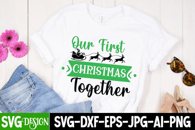Our First Christmas SVG Cut File, Our First Christmas SVG Design ,Our First Christmas PNG, Christmas SVG Design, Christmas SVG Cut File, Christmas SVG Quotes, Merry Christmas SVG Design, Christnmas Sublimation PNG SVG BlackCatsMedia 