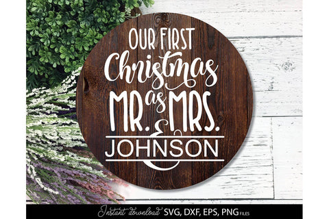 Our First Family Christmas | Christmas Family Sign | Last Name Sign SVG March Design Studio 