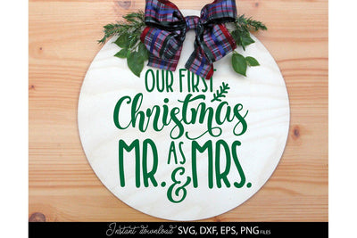 Our First Family Christmas | Christmas Family Sign | Last Name Sign SVG March Design Studio 