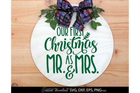 Our First Family Christmas | Christmas Family Sign | Last Name Sign SVG March Design Studio 