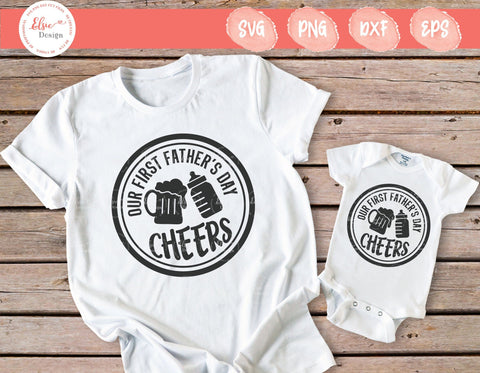 Our First Father's Day - SVG, PNG, DXF, EPS SVG Elsie Loves Design 