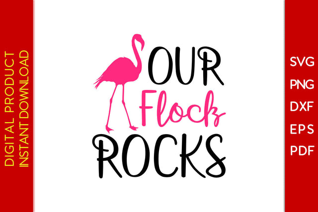 Our Flock Rocks Summer Vacation SVG PNG PDF Cut File SVG Creativedesigntee 
