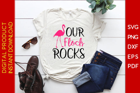 Our Flock Rocks Summer Vacation SVG PNG PDF Cut File SVG Creativedesigntee 