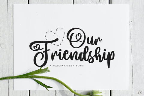 Our Friendship Font Font Jupiter Studio Fonts 