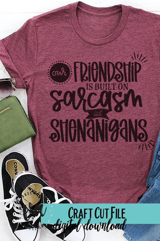 Our Friendship is Built on Sarcasm and Shenanigans SVG SVG V. Anderson Designs 