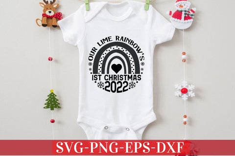 Our lime rainbow's 1st christmas 2022 SVG SVG DESIGNISTIC 
