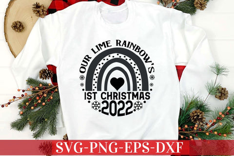 Our lime rainbow's 1st christmas 2022 SVG SVG DESIGNISTIC 