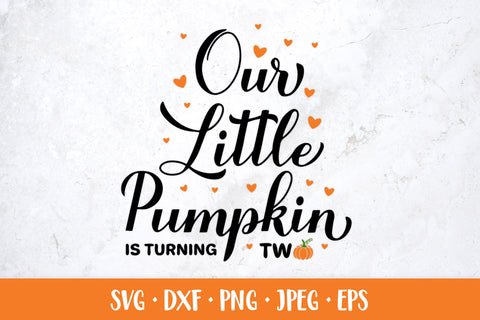 Our Little Pumpkin is turning two SVG. Baby 2nd birthday SVG LaBelezoka 