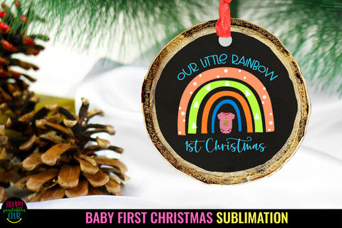 Our Little Rainbow I Baby First Christmas Sublimation Sublimation Happy Printables Club 