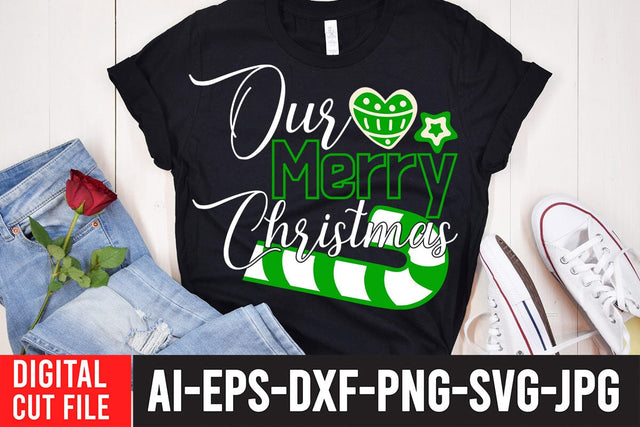 Our Merry Christmas SVG Cut File , Our Merry Christmas SVG SVG BlackCatsMedia 