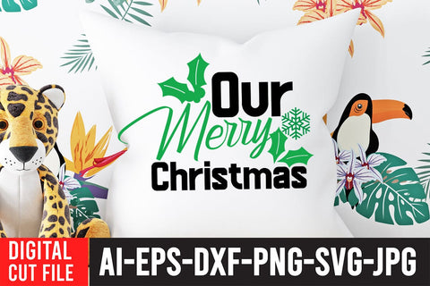 Our Merry Christmas SVG Cut File SVG BlackCatsMedia 