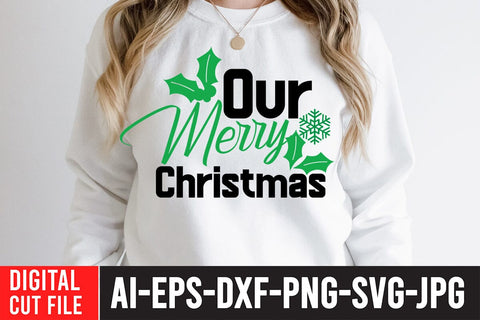 Our Merry Christmas SVG Cut File SVG BlackCatsMedia 