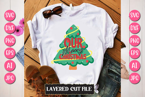 Our Merry Christmas SVG Cut File SVG Newmockups 