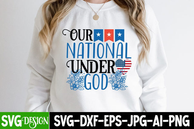Our National Under god SVG Cut File, Our National Under god SVG Design , 4th of July Cutie SUblimation Design, Happy 4th of July SVG Design, Merica' , 4th of July SVG Bundle, 4th of July Sublimation Design,Patriot SVG Design SVG BlackCatsMedia 