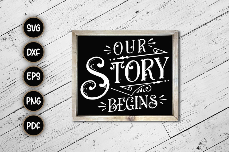 Our Story Begins | Family Sign SVG SVG CraftLabSVG 