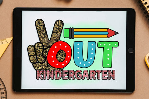 Out kindergarten Sublimation PNG, Sublimation Back To School Design Sublimation Regulrcrative 