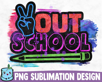 Out School Sublimation Design Sublimation MintyMarshmallows 