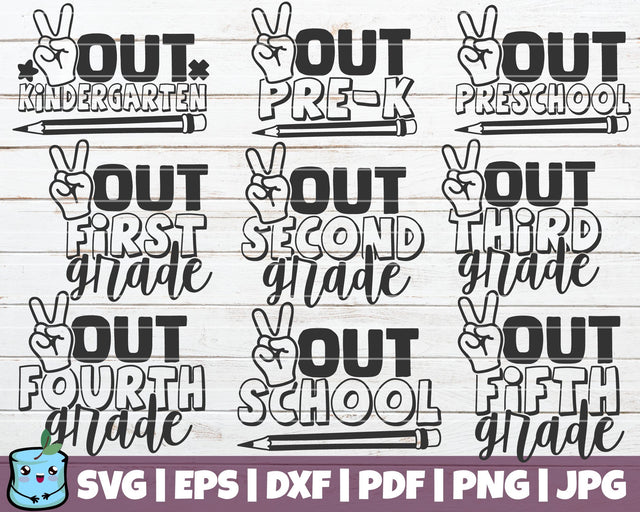 Out School SVG Bundle SVG MintyMarshmallows 
