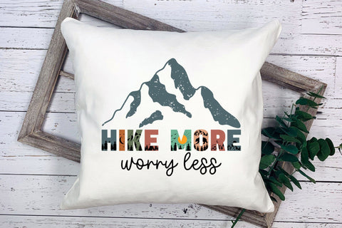 Outdoor Life PNG Sublimation - Hike More Worry Less Sublimation CraftLabSVG 