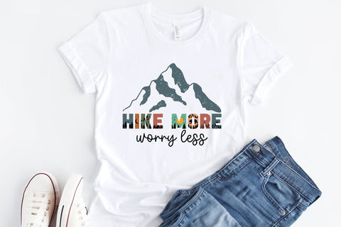 Outdoor Life PNG Sublimation - Hike More Worry Less Sublimation CraftLabSVG 