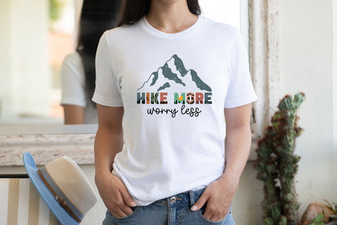 Outdoor Life PNG Sublimation - Hike More Worry Less Sublimation CraftLabSVG 