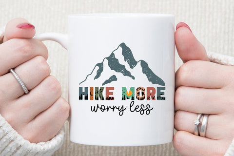 Outdoor Life PNG Sublimation - Hike More Worry Less Sublimation CraftLabSVG 