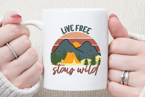 Outdoor Life PNG Sublimation, Live Free Stay Wild Sublimation CraftLabSVG 