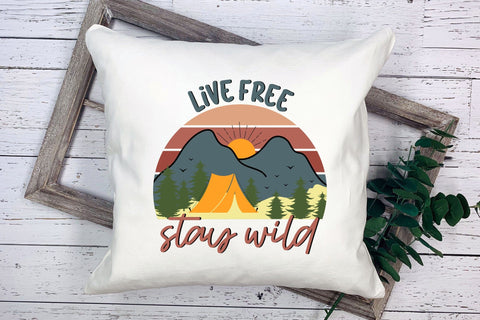 Outdoor Life PNG Sublimation, Live Free Stay Wild Sublimation CraftLabSVG 