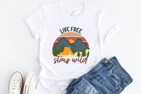 Outdoor Life PNG Sublimation, Live Free Stay Wild Sublimation CraftLabSVG 