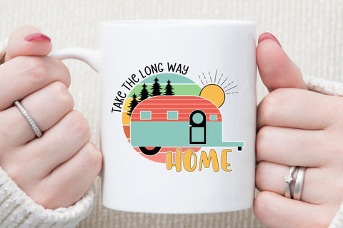 Outdoor Life PNG, Take the Long Way Home Sublimation CraftLabSVG 